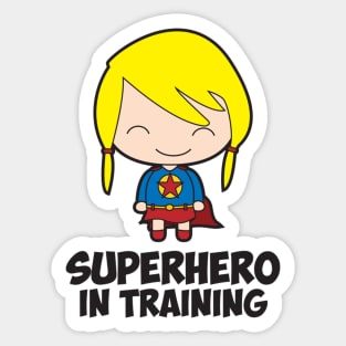 Girl Superhero in Training Sticker